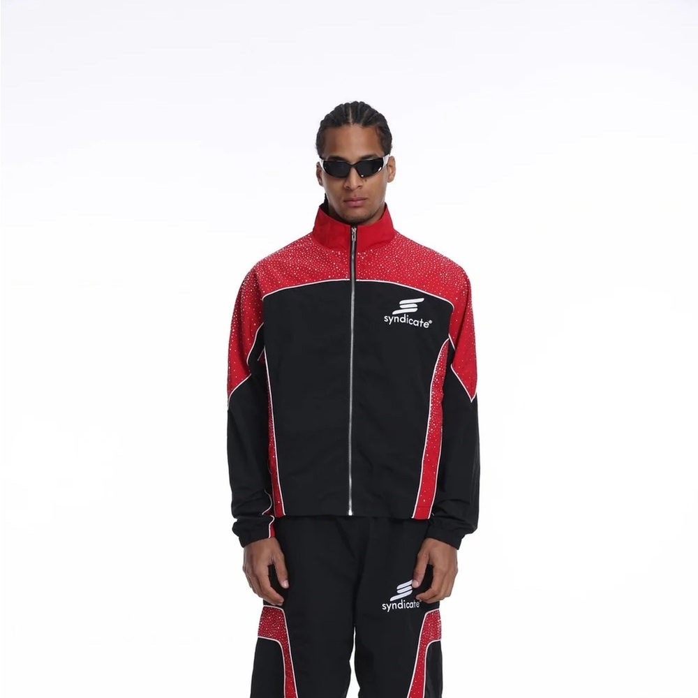 The Syndicate Track Suit Two Color Black And Red NYLON_J2 SIZE L